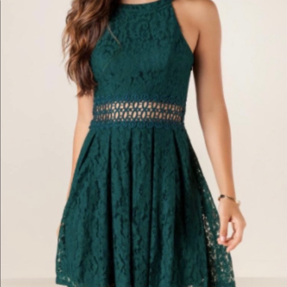 Green/Emerald Lace Dress